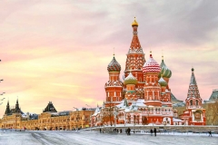 Kremlin, Catedral de San Basilio y la Plaza Roja. Moscú (Rusia)