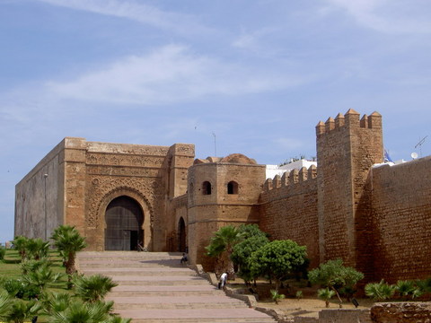 Puerta de la fortaleza de los Udaia, Rabat, Marruecos