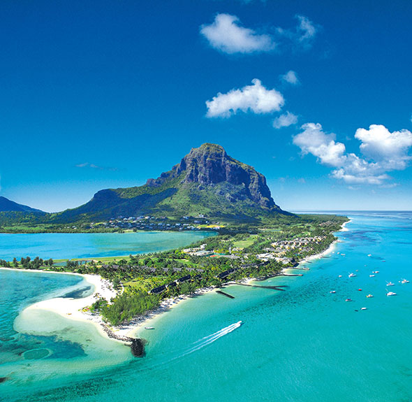Vista aérea del hotel 5* Lujo Paradís en Isla Mauricio