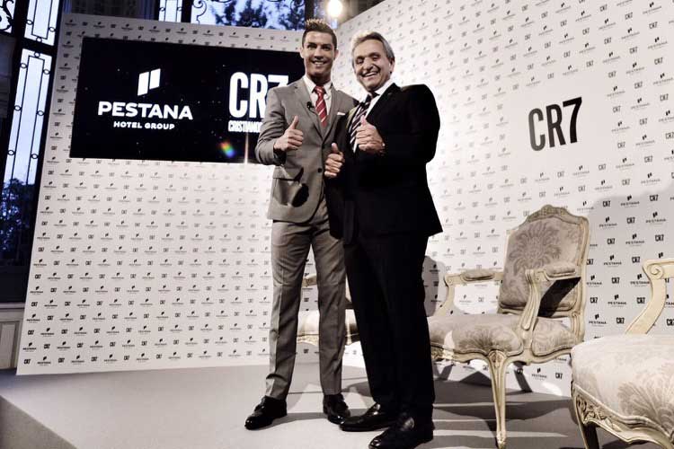 Cristiano Ronaldo y Mauricio Pestana, CEO del Pestana Hotel Group