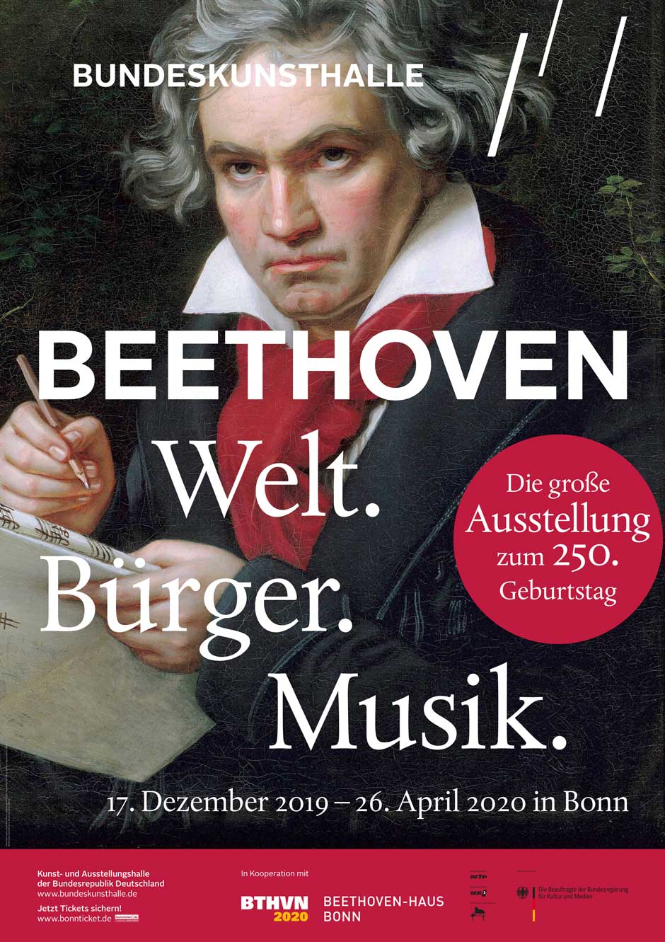 La Bundeskunsthalle de Bonn celebra el 250º aniversario del nacimiento de Beethoven con la exposición multidisciplinar "BEETHOVEN. World.Citizen.Music". | Tu Gran Viaje a la Alemania de Beethoven | Tu Gran Viaje | Discover Beethoven